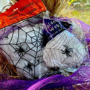 Two Packs Of Halloween Spiders And Webs